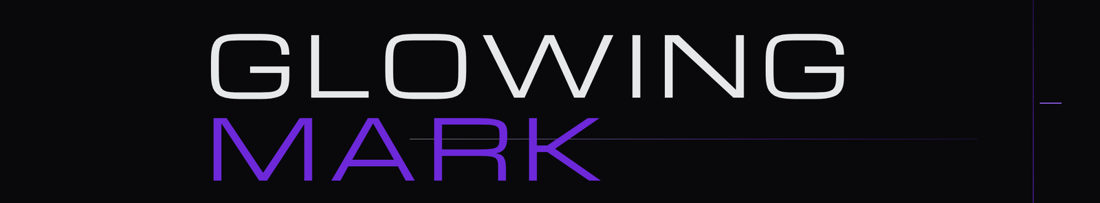 Glowing mark